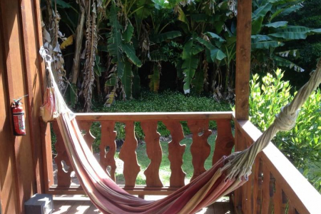 Relax in the hammock at the Cottage 